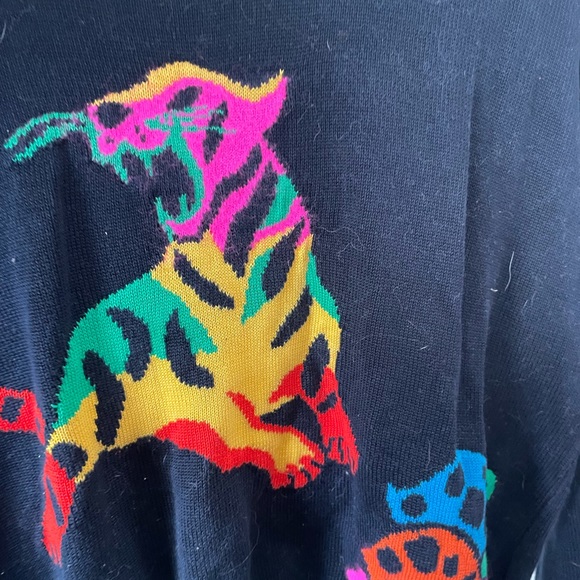 Rare Escada Vintage Vice Neon 90s Sweater Large - Picture 5 of 5